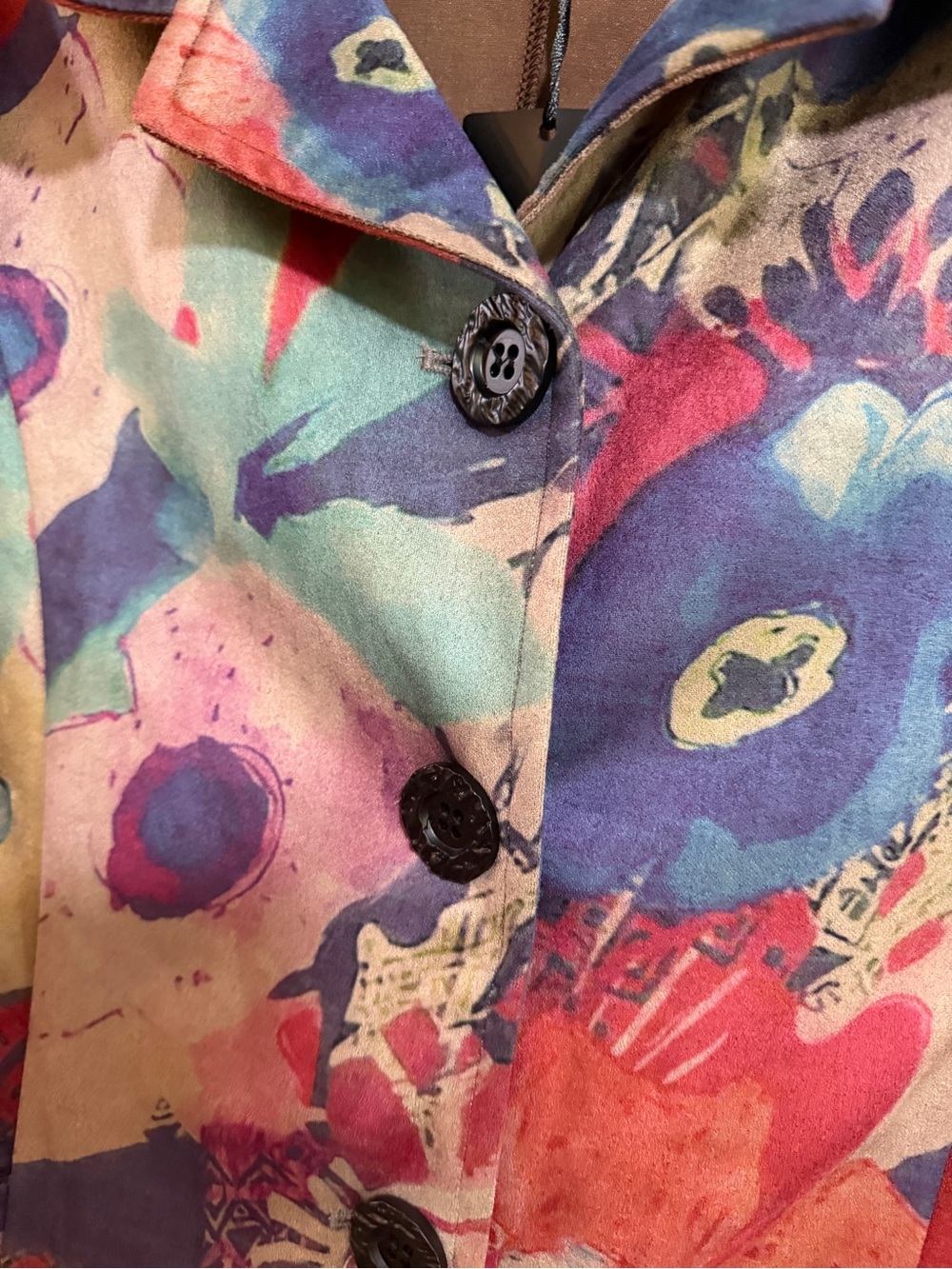 NWT Radzoli Multicolor Abstract Print Button-Front Jacket - Picture 8 of 10